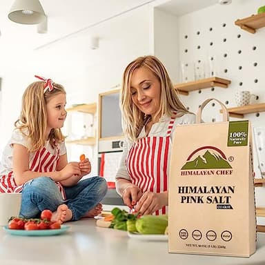 Himalayan Chef Pink Himalayan Salt - 15 lbs. (3 x 5 Pound Bulk Bags) Coarse Grain, Pure 100% Natural, Non-GMO, Vegan, Halal and Kosher Certified, Food Grade with 84 Minerals - Image 3