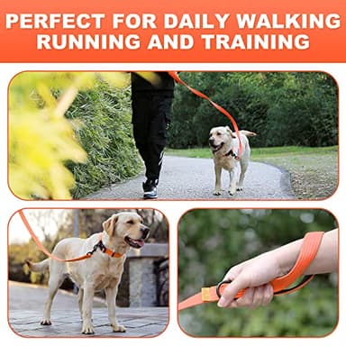 LynxKing Heavy Duty Dog Leash - 6ft Reflective Safety Walking Lead With 2 Padded Handles for Small to Large Dogs - Image 2