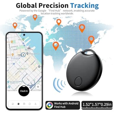 Air Tracker Tags-4 Pack for Android, Bluetooth Tracker Works with Google’s Find Hub | Android Only | Replaceable Battery | Water- Resistance | Item Finder for Luggage, Wallet, Dog, Key,Suitcases - Image 6