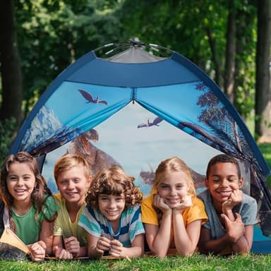 Mnagant Dinosaur Kids Play Tent-61”x61”x45”Realistic Dinosaur Kids Tent Indoor & Outdoor, Pop Up Play House for Kid, Boys & Girls Age 3-12 - Image 6