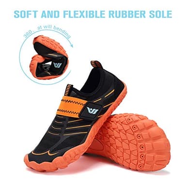 CIOR Boys & Girls Water Shoes Sports Aqua Athletic Sneakers Lightweight Sport Shoes(Toddler/Little Kid/Big Kid) U120WZ2001-Orange-33 - Image 4