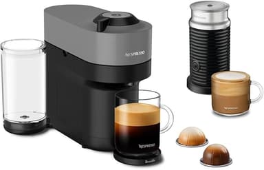 Nespresso Vertuo Pop+ Coffee and Espresso Maker by Breville with Milk Frother, Dark Grey - Image 1