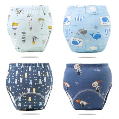 Upairy Training Pants for Boys Girls,Potty Training Underwear Girls and Boys,Up Airy Potty Pants for Toddler,Soft Absorbent & Leak-Proof with Characters, 100% Cotton Washable (4PCS,L) - Image 1