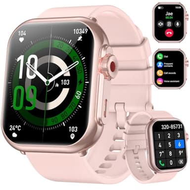 Smart Watch for Men Women, 1000 mAh 100 Day Battery Life, 1.85" Fitness Tracker with Call Function, 110+ Sport Modes, Heart Rate, Sleep Monitor Fitness Watch, IP68 Waterproof, Compatible iOS Android - Image 1