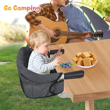 Toogel Hook on High Chair: Portable & Foldable High Chair for Babies & Toddlers 6-36 Months, 37 lbs, Black - Image 8