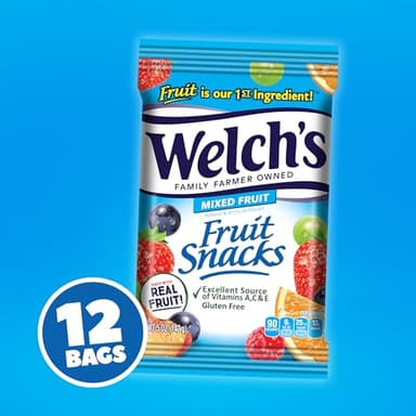 Welch's Fruit Snacks, Mixed Fruit, Perfect for School Lunches, Sharing Size Bags, 5 oz (Pack of 12) - Image 3