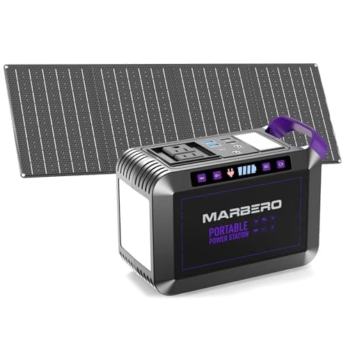 MARBERO 172Wh Solar Generator with 40W Solar Panel, Portable Power Station 200W, Camping, Outdoor, Hiking, Fishing, Emergency - Image 1