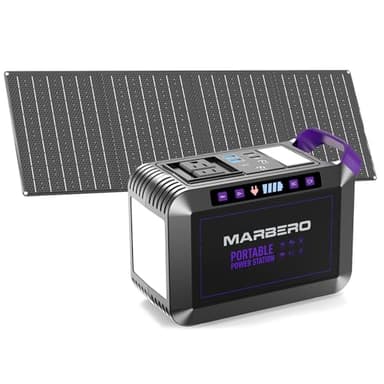 MARBERO 172Wh Solar Generator with 40W Solar Panel, Portable Power Station 200W, Camping, Outdoor, Hiking, Fishing, Emergency - Image 1