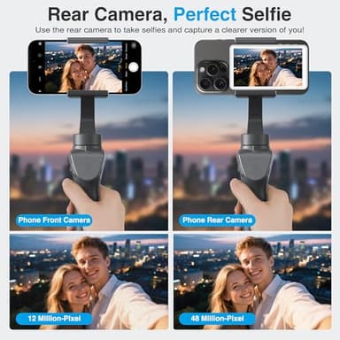 NoteBuddy Selfie Monitor Screen Phone- Magnetic Phone Vlog Back Camera Selfie Monitor - 1080P Display can Wirelessly Connect to Mobile Phones - Selfie Screen Compatible with iPhone & Android (White) - Image 3