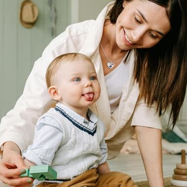 FANCIME Mom Birthstone Necklace Blue Sapphire Mother and Child Love Heart Necklace I Love You Mom Gifts Mothers Day September Jewelry Gifts for Grandmother Women Wife, 16"+2" Inches - Image 5
