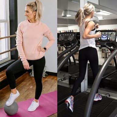 Syrinx High Waisted Leggings with Pockets for Women - Soft Athletic Tummy Control Pants for Yoga Workout - Image 4