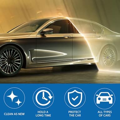 Car Coating Spray, Quick Effect Coating Agent for Car, Quickly Coat Car Wax, Car Scratch Wax Polish Spray Waterless Wash, Easy to Use (1set) - Image 4