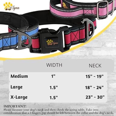 ADITYNA Heavy Duty Dog Collar for Medium Dogs - Medium Dog Collar with Handle - Ultra Comfortable Soft Neoprene Padded - Image 5