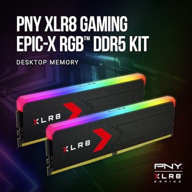 PNY XLR8 Gaming Epic-X RGB™ 32GB (2x16GB) DDR5 RAM 6000MHz CL36 1.35V (XMP/Expo Compatible) Desktop Memory Kit - Image 2