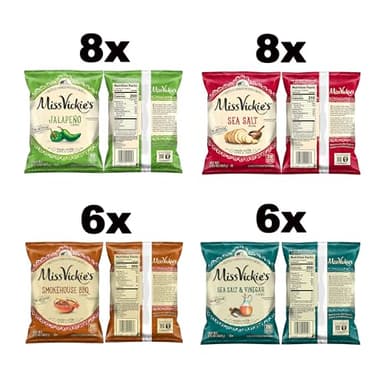 Miss Vickie's Kettle Cooked Potato Chips, Variety Pack, 1.375 Ounce (Pack of 28) - Image 3