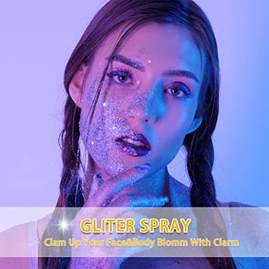 Etercycle Silver Body Glitter Spray, Shimmering Spray Powder Sparkle Powder, Cosmetic Shimmer Makeup Glitter for Hair and Body Face Clothes Nail Art Craft Design Easter Christmas Halloween Crafts - Image 7