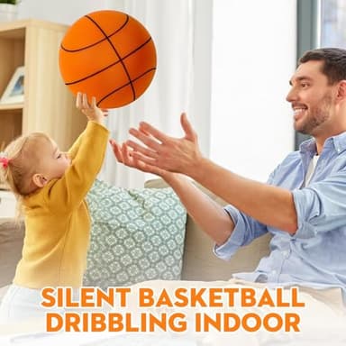 Nenrte Dribble Dream Silent Basketball, Silent Basketball, Si-Lent Basket-Ball Dribbling Indoor, Upgrade Foam Basket-Ball Indoor Training Quiet Ball Gift for Youth Kids(No, 7 Blue) - Image 4