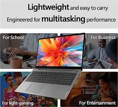 Lenovo IdeaPad 1 Student Laptop, 15.6" FHD Display, Intel Dual Core Processor, 12GB RAM, 512GB SSD + 128GB eMMC, 1 Year Office 365, Wi-Fi 6, Webcam, Bluetooth, SD Card Reader, Windows 11 Home, Grey - Image 6