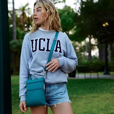 Travelon Anti-Theft Classic Slim Double Zip Crossbody - Image 12