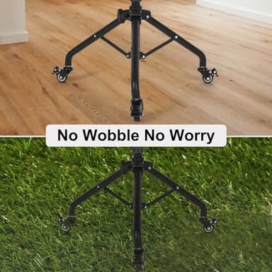 Tossbiss Laptop Tripod on Wheels with 2 Shelves, Portable Projector Floor Stand Adjustable Height 25.9 to 51.8 Inch with Phone Holder - Image 9