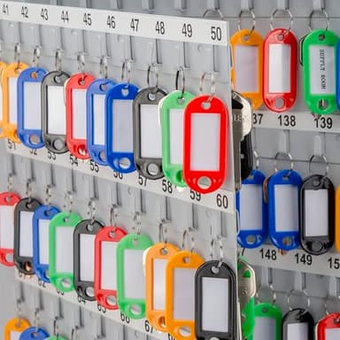 Barska 160-Position Key Cabinet Lock Box – Adjustable Numbered Hooks, Color-Coded Key Tags, Steel Construction – Gray Finish - Image 7