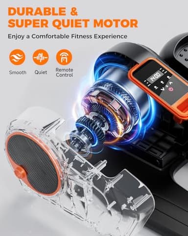 Under Desk Elliptical Machine, Electric Ellipse Leg Exerciser While Sitting for Seniors, Quiet Portable Seated Pedal Exerciser with Remote Control, 12 Adjustable Speeds for Home Office - Image 4