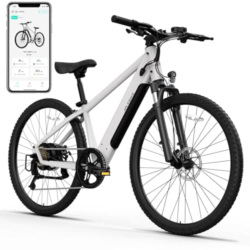 TST Electric Bike for Adults, with 750 W(Peak) Motor, Speed Can Reach 25 mph, 36V/300WH Battery, Max Travel 40 Miles, Equipped with 26 * 1.95" Tyres, and 7-Speed Ebike(White) - Image 1