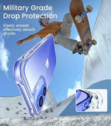 Mkeke for iPhone 16 Case Clear, [Not Yellowing] [16FT Military-Grade Drop Protection], Slim Clear iPhone 16 Case for Apple iPhone 16 with Shockproof Bumper 2024 - Image 5