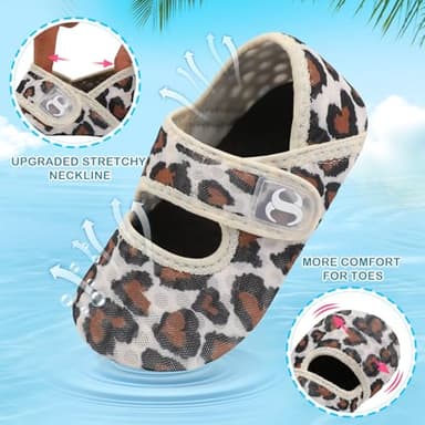 Toddler Sandals Boy Girl Summer Beach Water Shoes Closed Toe Sandals Pool Swim Aqua Socks for Toddler Barefoot Mesh Shoes Size - Image 2