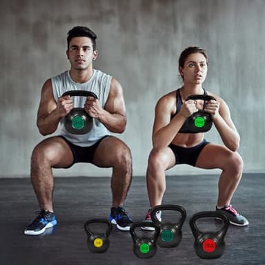 Fitvids Kettlebell Sets 4 Piece Strength Training KettleBells Weight Set 5lb, 10lb, 15lb, 20lb Kettle Bell - Image 7