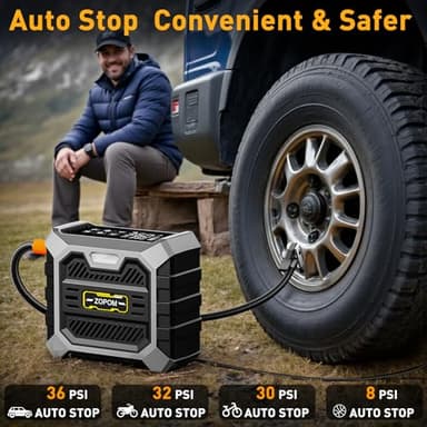 Tire Inflator Portable Air Compressor DC 12V Portable Air Compressor with Digital Pressure Gauge Air Pump for Car Tires Car Accessories Motor Bike - Image 3