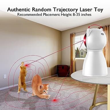 Valonii Cat Toys [2025 Newly Upgraded] Real Random Trajectory Rechargeable Motion Activated Cat Laser Toy Automatic,Interactive Cat Toys for Indoor Cats/Kitten/Dogs - Image 2