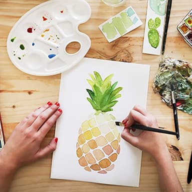 Watercolor Brushes Professional, Fuumuui 8Pcs Sable Paint Brush Set Variety Shapes with Flat, Round Pointed, Cat's Tongue Oval Wash Perfect for Watercolor Acrylic Gouache Inks Painting - Image 7