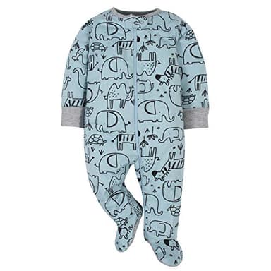 Gerber Baby Boys 4 Pack Sleep 'N Play Footie, Jungle Blue, 3-6 Months - Image 4