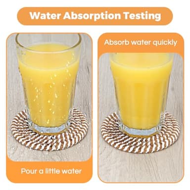 Coasters for Drinks, Coasters Set of 4 - Color, 8 Pack Coaster Set, Boho Coaster with Holder, Coffee Table Decor, Living Room Decor, Kitchen Table Decor - Image 5