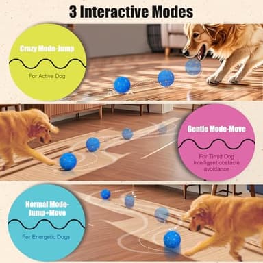 Shapana Interactive Dog Ball, Smart Dog Toy for Medium and Large Dogs, Automatic Moving, Rotating & Bouncing, E-TPU Material, IP54 Waterproof, Motion-Activated Dog Stimulation Toy to Keep Them Busy - Image 4