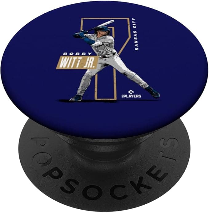 Bobby Witt Jr. | Kansas City Baseball Players | MLBWIT3002 PopSockets Adhesive PopGrip - Image 1
