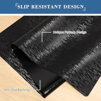 Office Chair Mat, TYDLE 50" x 65" Large Chair Mat for Hard Floor, Vinyl Chair Mat for Gaming Chairs, Slip Resistant Floor Protector Rolling Computer Desk Mat for Hardwood Floor, Black - Image 8