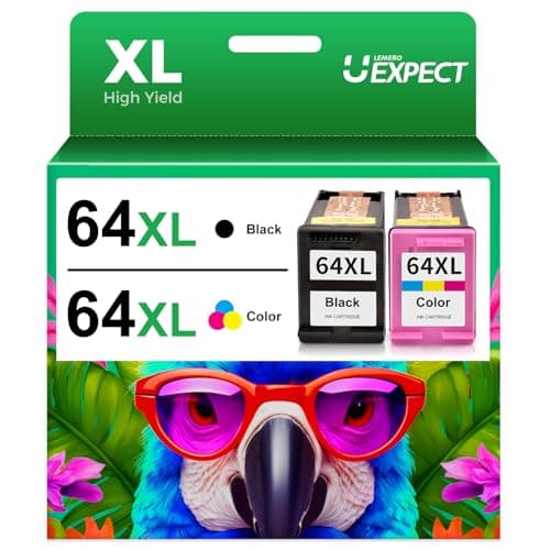 Remanufactured for 64XL Ink Cartridge Combo Pack Replacement for HP 64 Ink Cartridges Black and Color Combo Pack Fits for HP Envy Photo 7855 7858 7155 7120 7800 6252 6255 7158 7100 Tango Printer - Image 1