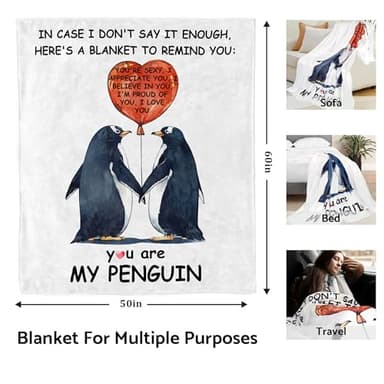 FTEFueie Gifts for Her Him, Wedding Anniversary Blanket, Mothers Day for Wife, Romantic I Love You Gift, Birthday Gift for Boyfriend Girlfriend, Wedding Gifts for Couple Wife Husband 60'' x 50'' - Image 6