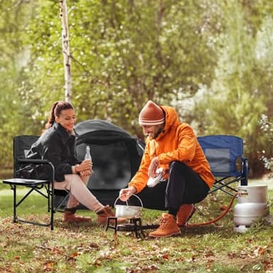 Yestomo Camping Chairs, Folding Chairs for Outside, Directors Chairs Foldable Adults Heavy Duty,Support to 450LBS - Image 2