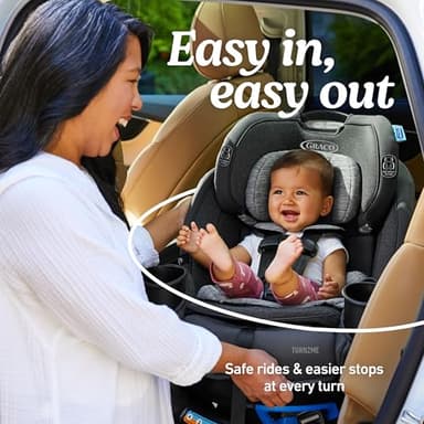 Graco Turn2Me 3-in-1 Rotating Convertible Car Seat, Manchester, Featuring Headrest and Harness Adjust, Easy Installation and Steel Reinforced Frame - Image 3