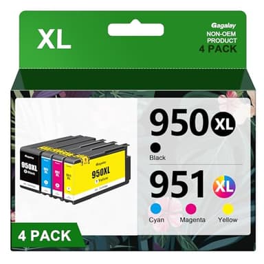 Gagalay Compatible 950XL 951XL Ink Cartridge Replacement for HP OfficeJet Pro 8600 8610 8615 8620 8100 8630 8660 8640 276DW 251DW, Black, Cyan, Yellow, Magenta, 4-Pack - Image 1