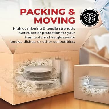 70 Sheets Newsprint Packing Paper Sheets for Moving, Shipping, Box Filler, Wrapping and Protecting Fragile Items 1.8 Lbs (26” x 15”) - Image 6