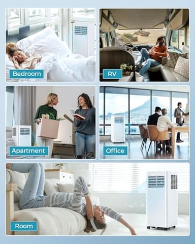 EUHOMY 10000 Btu Portable Air Conditioners, 4 in 1 Portable AC with Cool, Dry, Fan, Sleep Modes, Room Air Conditioners with 52dB & 24H Timer, with Remote, for Bedroom, Rooms, Apartment up to 450 Sq.Ft - Image 6
