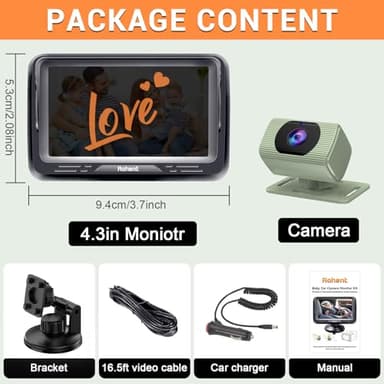 Rohent Carseat Camera Rear Facing Infant - 1080P HD, 360° Adjustable, Night Vision, 150° Wide-Angle Lens, Easy Installation, Perfect for Baby Boys Aged 0-5, Ideal for Parents - Image 8