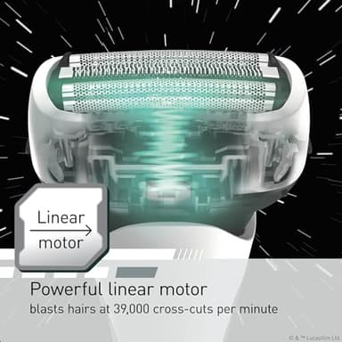 Panasonic Electric Shaver, Special Edition Star Wars Stormtrooper Design, Wet Dry Men’s Shaver with 3-Blade Cutting System and Pop-Up Trimmer - ES-SWLT2W - Image 6