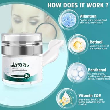 Pumkot Advanced Scar Cream, Silicone Gel for Scars, Professional Scar Removal Cream for Surgical Scars, Stretch Marks, Old and New Scars 1.7 oz(50ml) - Image 3