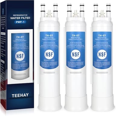 TEEHAY FPPWFU01 PurePour PWF-1 Water Filter Replacement, Compatible with FPPWFU01 PurePour PWF-1, Frigidaire GRFC2353AD, GRFC2353AF, GRFN2853AF, GRFS2853AD, GRFS2853AF, GRSS2652AF, 3 Pack - Image 1