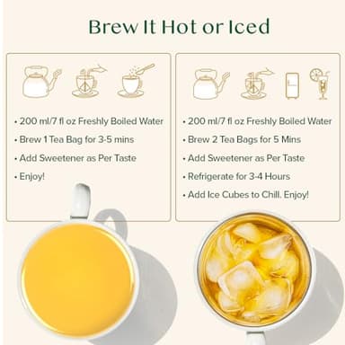 VAHDAM, Organic Turmeric Ginger Herbal Tea Bags (100 Pyramid Tea Bags) Caffeine Free, Non GMO | 100% Pure Herbal Blend - Savory & Spicy, Plant-Based Teabags | Resealable Ziplock Pouch - Image 5